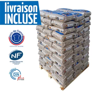 Granulés de Bois Woodstock – 1 Palette de 72 Sacs de 15 kg